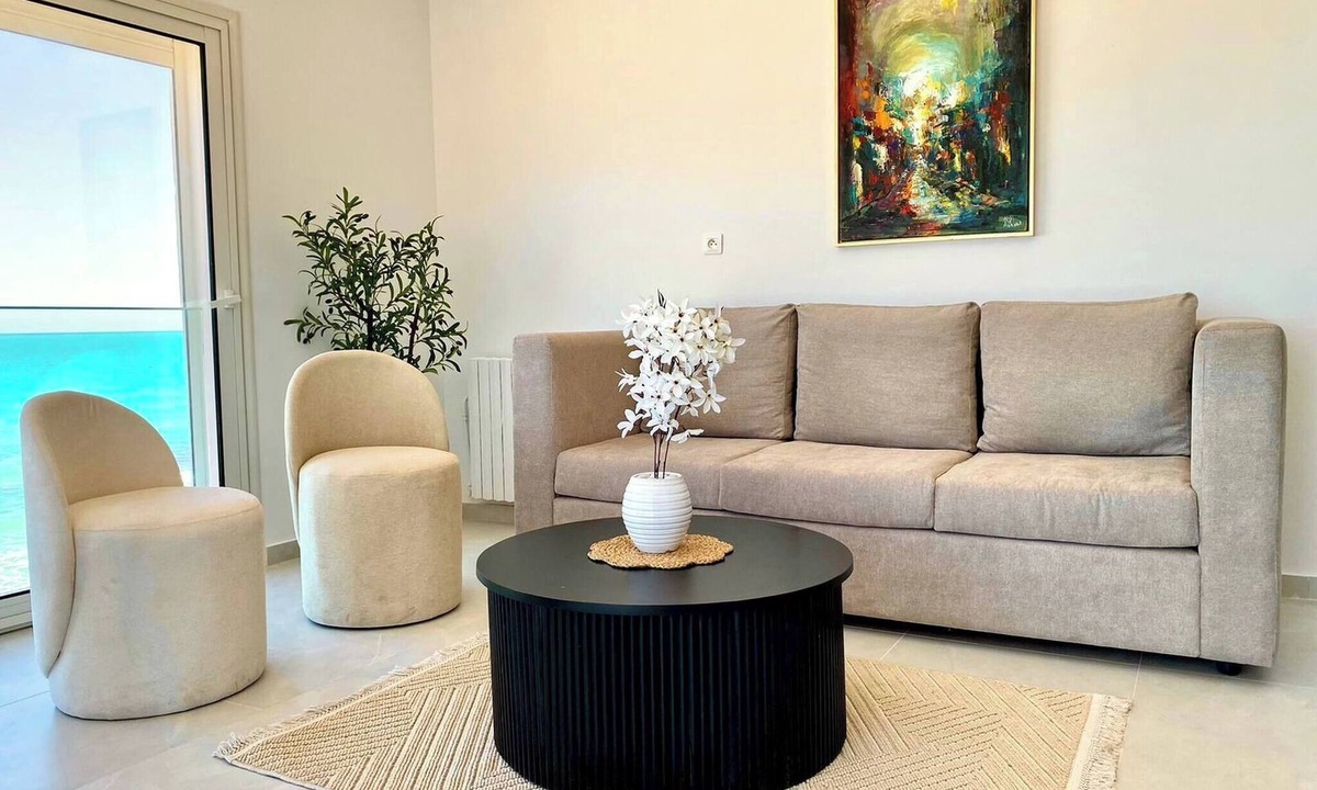 Aousja Apartment | Elegant Beachfront Apartment in La Marsa with Panoramic Sea Views