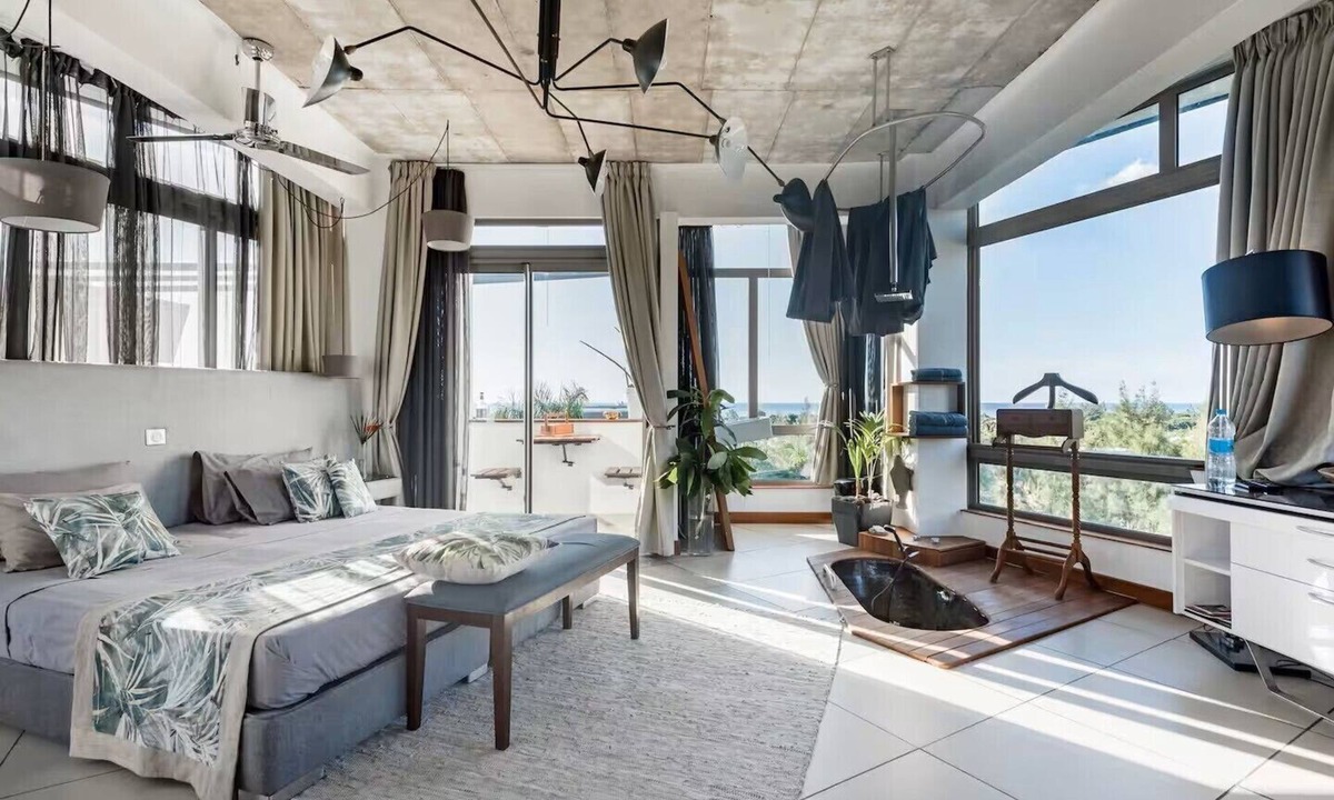 Pointe Aux Sables Apartment | Unique Designer Studio in shared villa,Pool, Jacuzzi.