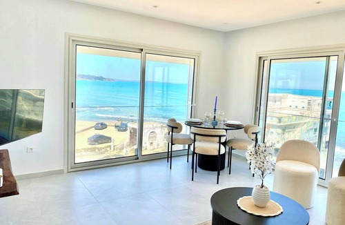 Aousja Apartment | Elegant Beachfront Apartment in La Marsa with Panoramic Sea Views
