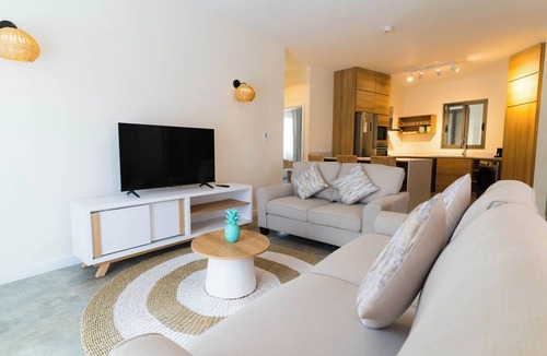 Flic-en-Flac Apartment | Salty Breeze - Fast WiFi, Stylish 3BR Apt with Pool Near Flic en Flac