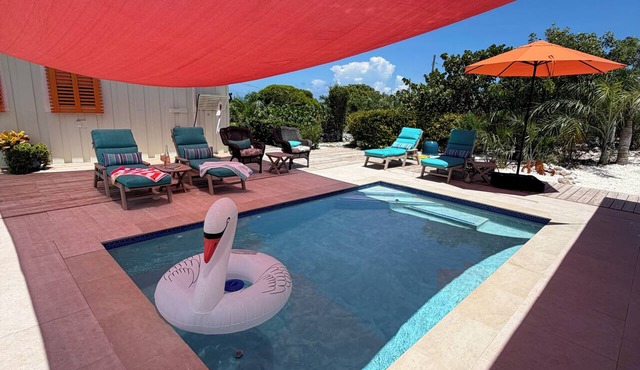 Fair Winds: Tropical Beach House, Stunning Ocean View, Pool, Steps to the Beach! in Farmer's Hill