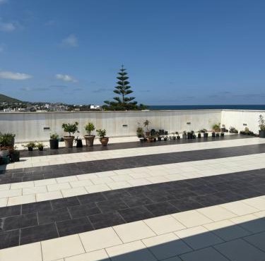 Horizon bleu terrasse vue mer panoramique
