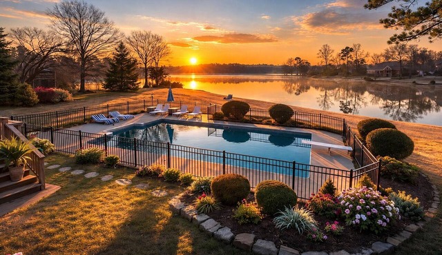 Luxury Lakeside Escape with Private Pool, Kayaks and Billiards – Masters Retreat in Evans