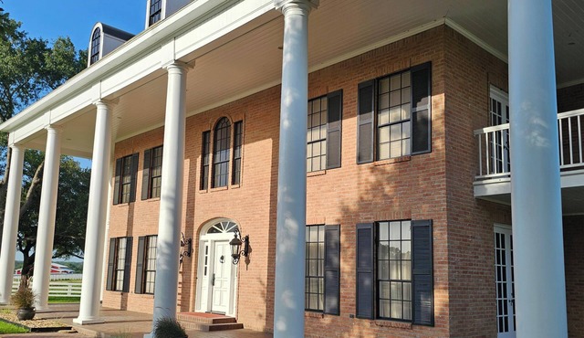 Southern Colonial 2 1/2 story home with a swimming pool, fire pit, ect. in Bellville