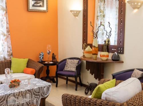 Welcoming villa with sea, mountain, and garden views